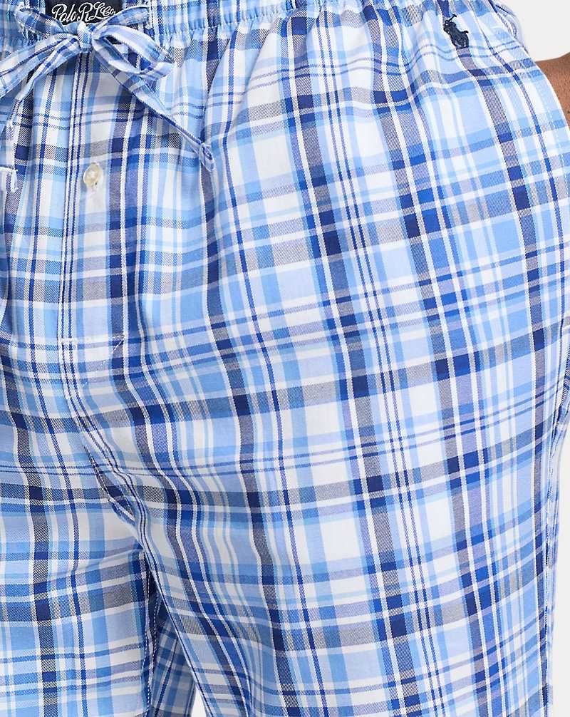 Ropa De Dormir Ralph Lauren Monogram-Print Cotton Pyjama Set Hombre Azules | VDFMPAK-15 - vista 5