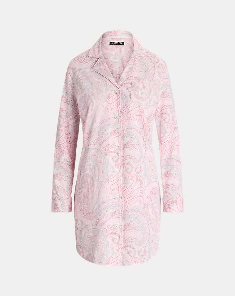 Ropa De Dormir Ralph Lauren Paisley Cotton-Blend Jersey Sleep Mujer Rosas | DCMEYHV-84 - vista 2