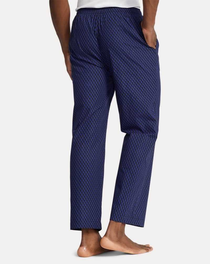 Ropa De Dormir Ralph Lauren Signature Pony Cotton Pyjama Hombre Negros | ZYFVUQR-86 - vista 4