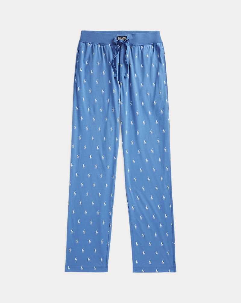 Ropa De Dormir Ralph Lauren Signature Pony Jersey Pyjama Hombre Azules | HVTXPZR-42 - vista 1