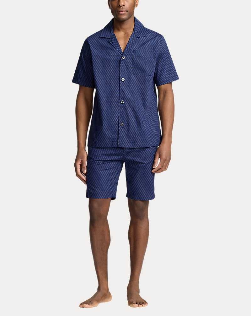 Ropa De Dormir Ralph Lauren Striped Cotton Pyjama Set Hombre Negros | ZABHIUJ-80 - vista 2