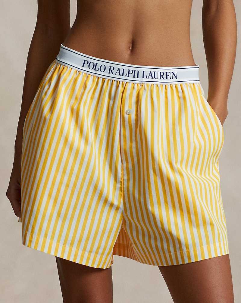 Ropa De Dormir Ralph Lauren Striped Cotton Boxer Mujer Azules | WBSCIUY-23 - vista 3