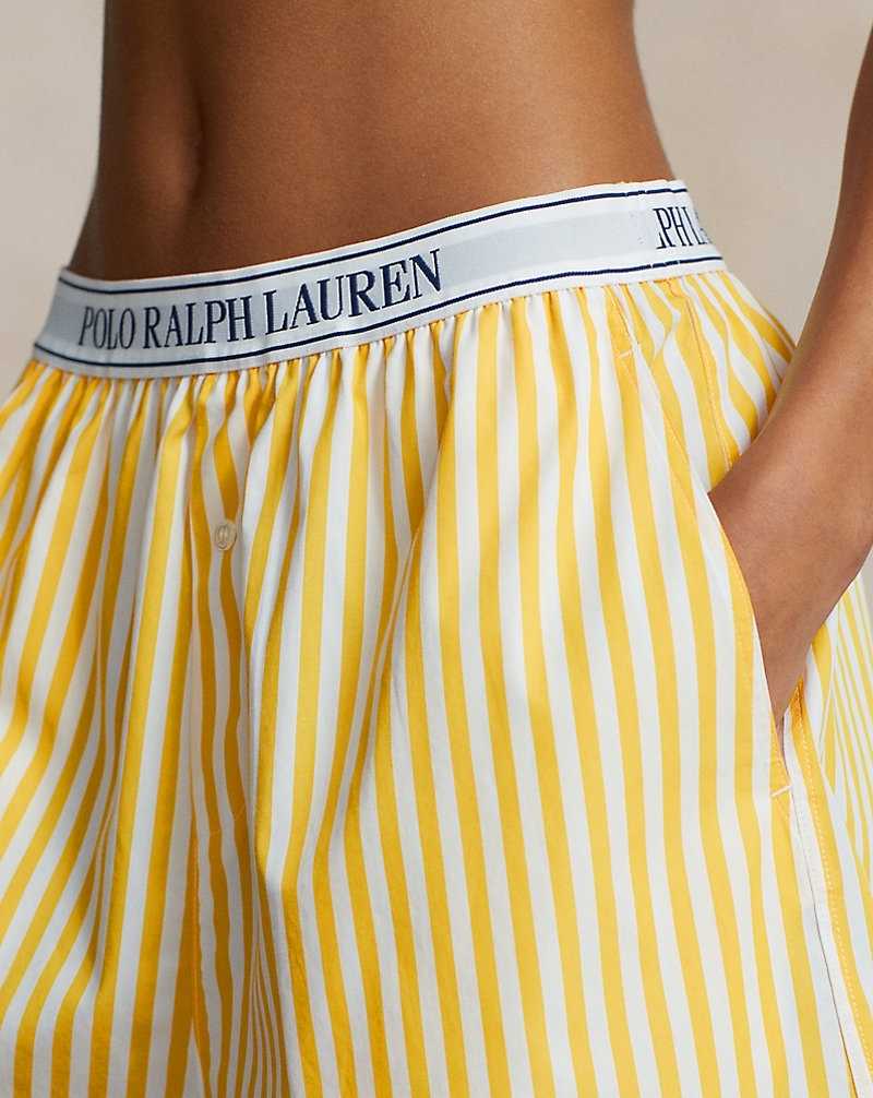Ropa De Dormir Ralph Lauren Striped Cotton Boxer Mujer Azules | WBSCIUY-23 - vista 5