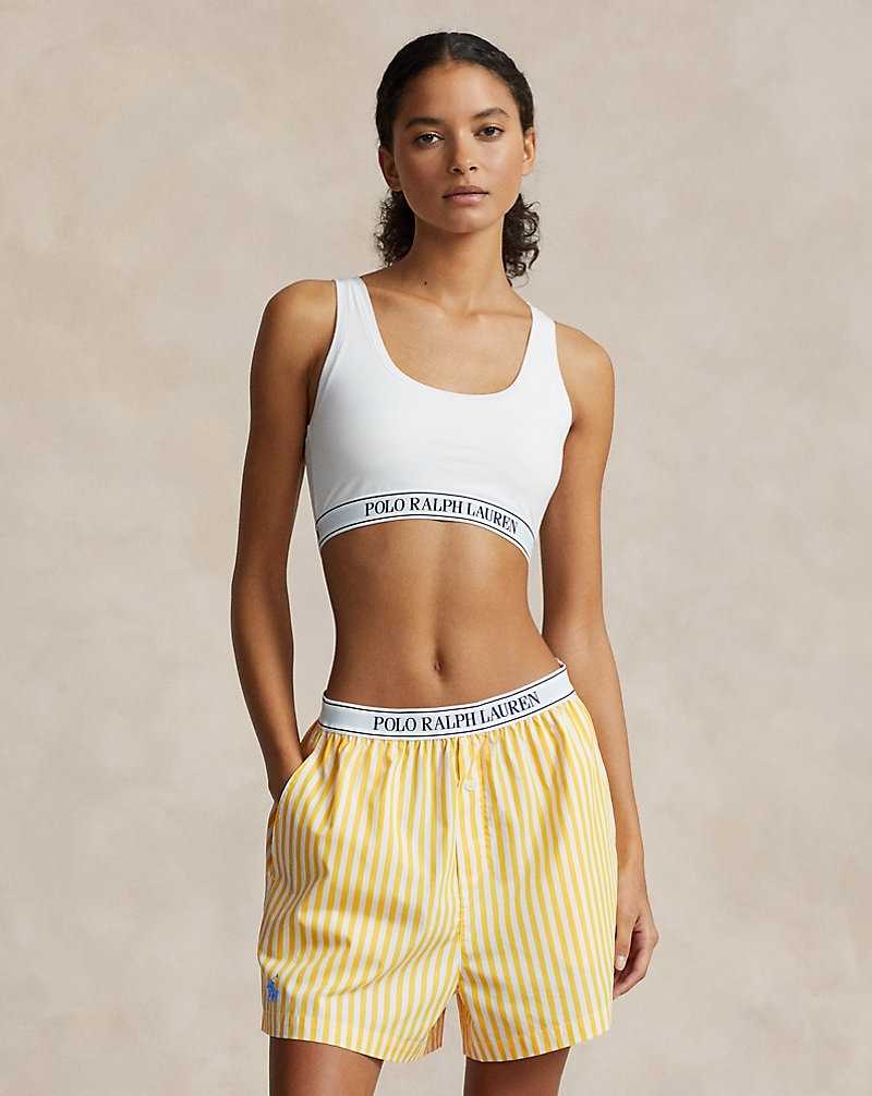 Ropa De Dormir Ralph Lauren Striped Cotton Boxer Mujer Azules | WBSCIUY-23 - vista 1