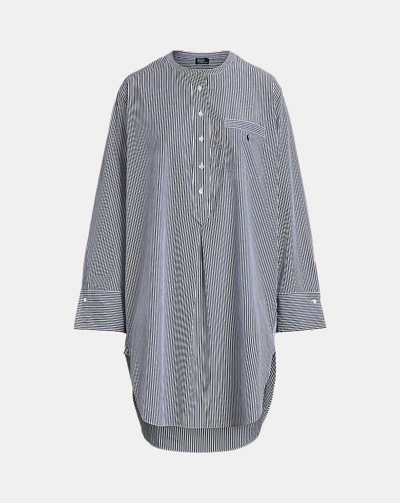 Ropa De Dormir Ralph Lauren Striped Poplin Sleep Mujer Azul Marino | OSHANBZ-68 - vista 2