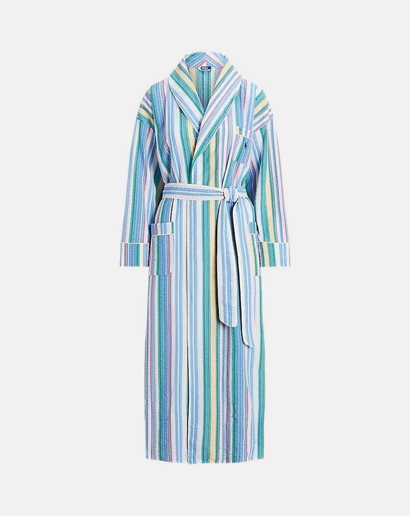 Ropa De Dormir Ralph Lauren Striped Seersucker Robe Mujer Multicolour | MRIHWUD-67 - vista 2