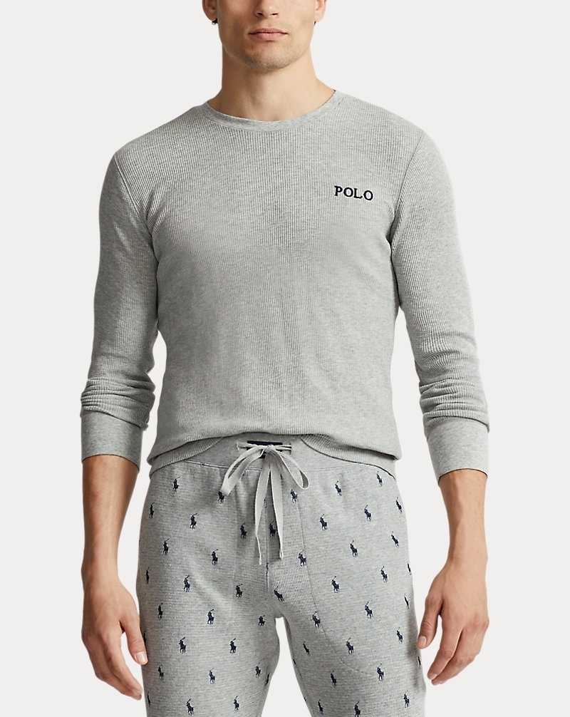 Ropa De Dormir Ralph Lauren Waffle-Knit Crewneck Sleep Hombre Andover Heather | WYOPLVC-68 - vista 3