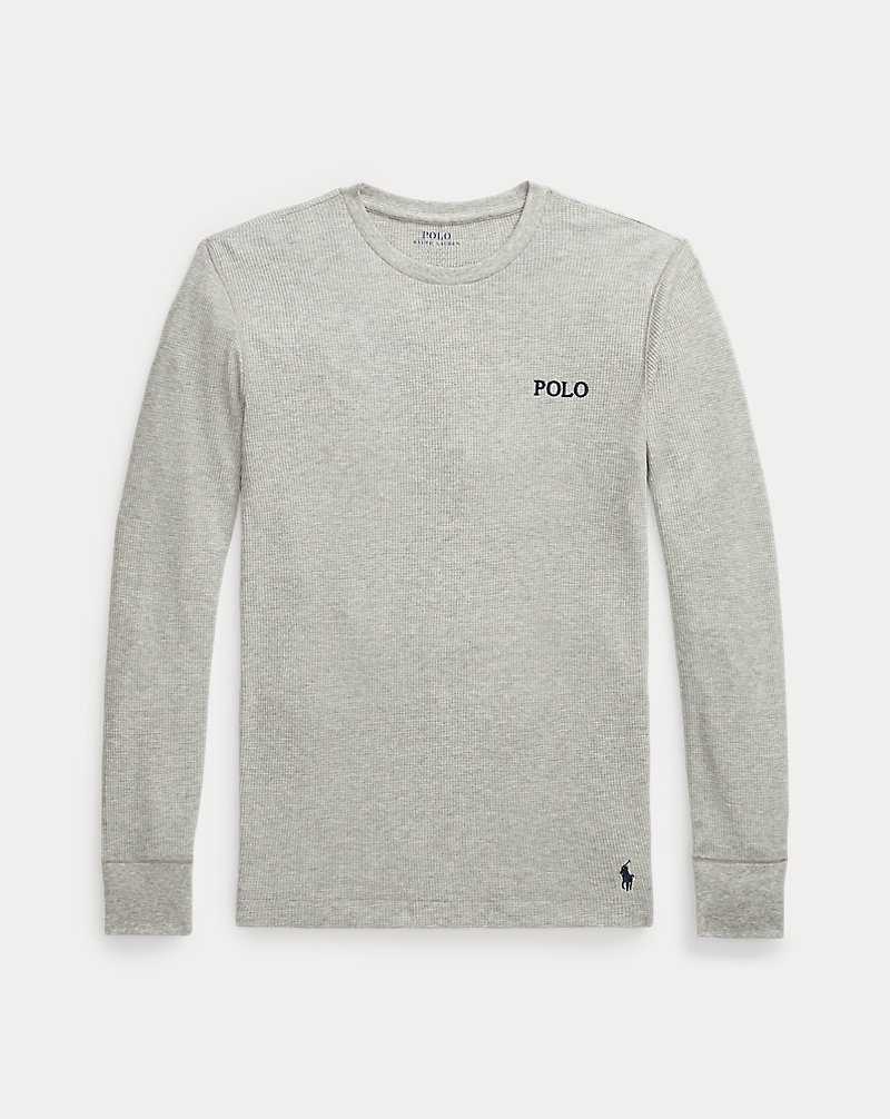 Ropa De Dormir Ralph Lauren Waffle-Knit Crewneck Sleep Hombre Andover Heather | WYOPLVC-68 - vista 1