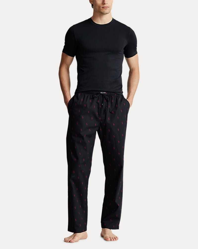 Ropa De Dormir Ralph Lauren Wicking Stretch Crewneck Undershirt Hombre Negros | CUYMBDA-75 - vista 2