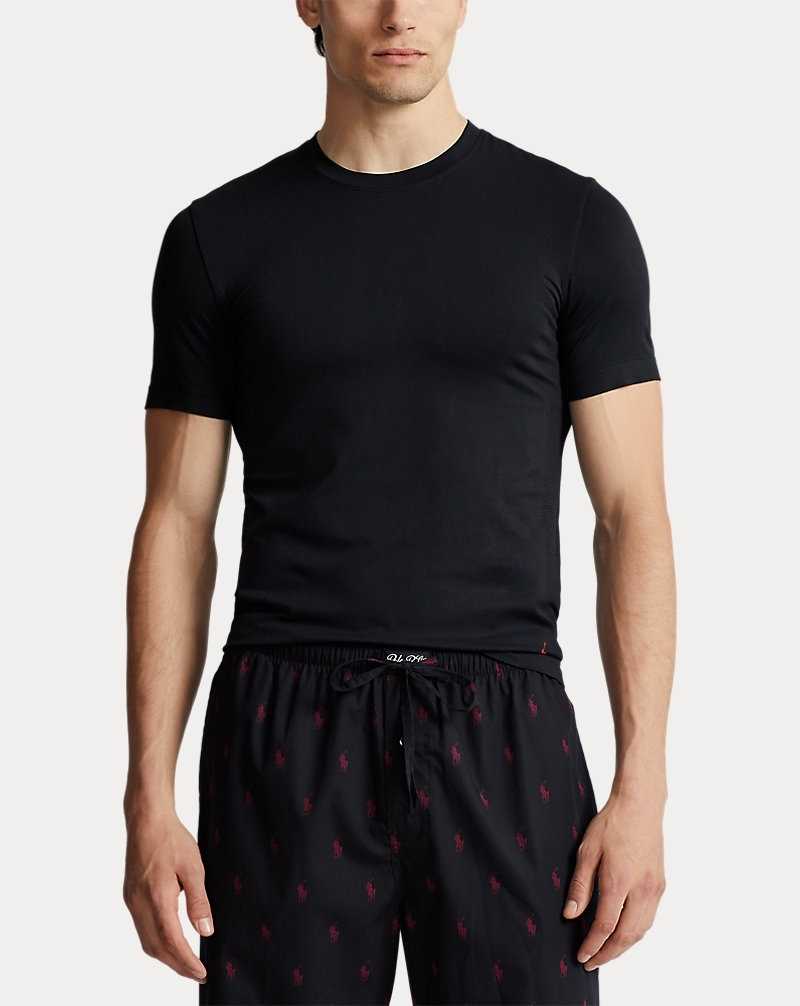 Ropa De Dormir Ralph Lauren Wicking Stretch Crewneck Undershirt Hombre Negros | CUYMBDA-75 - vista 3