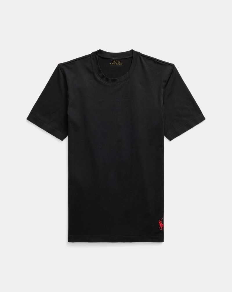 Ropa De Dormir Ralph Lauren Wicking Stretch Crewneck Undershirt Hombre Negros | CUYMBDA-75 - vista 1