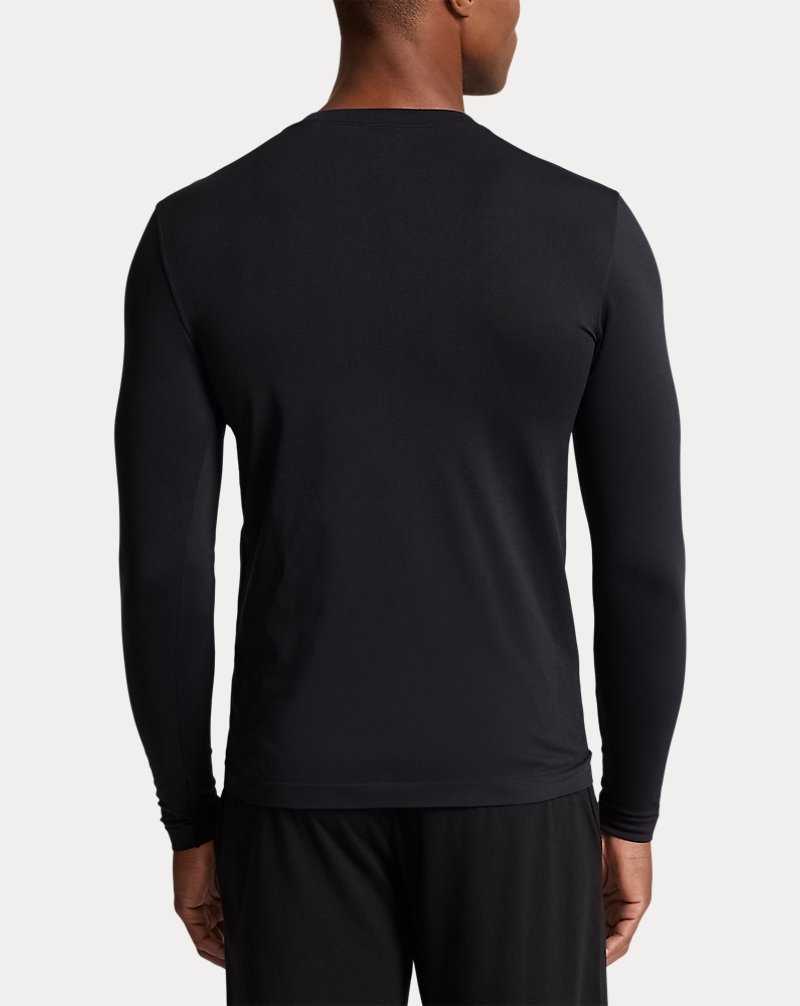 Ropa De Dormir Ralph Lauren Wicking Stretch Crewneck Undershirt Hombre Negros | FSAILHC-17 - vista 4