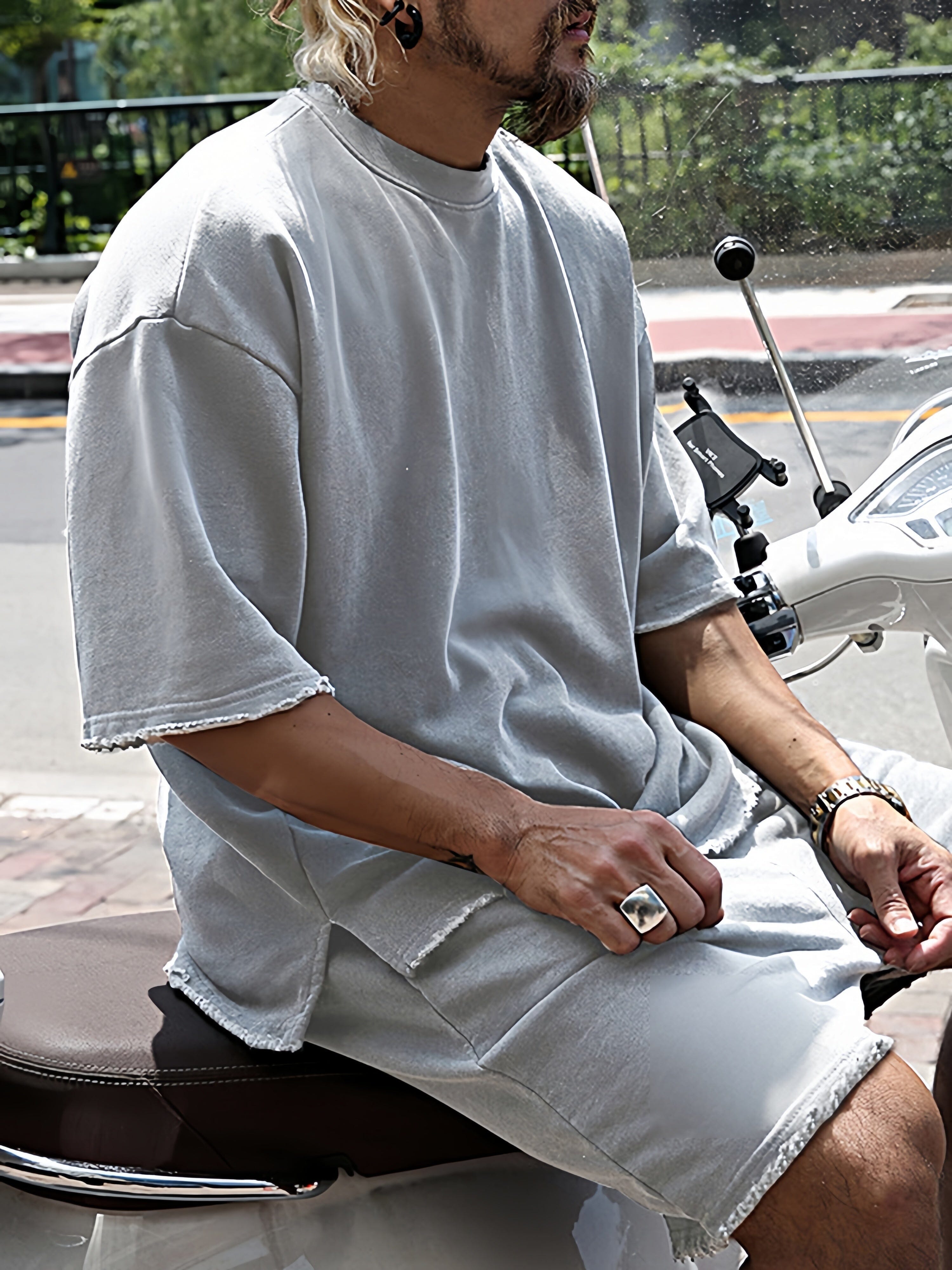Casual holgado Fit Solid Sports Sets