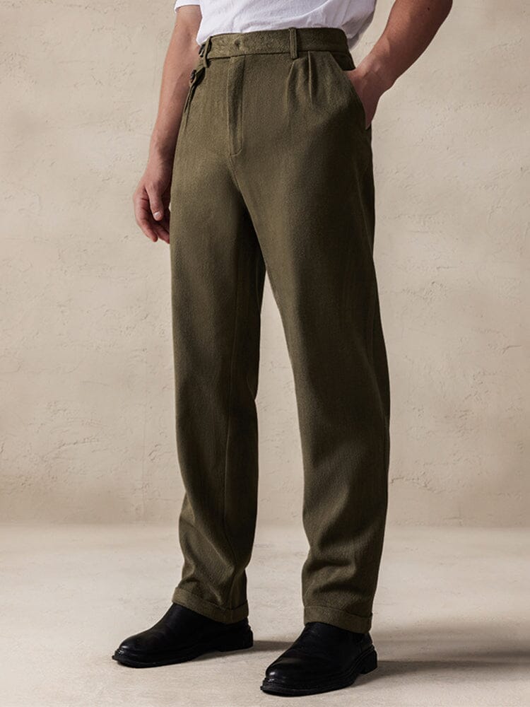 Pantalón casual elástico Suede