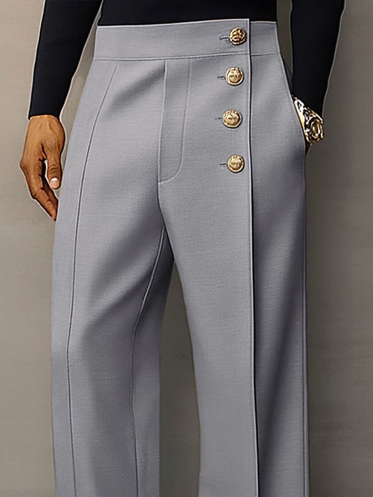 Pantalón casual Refined Button Detail Suit