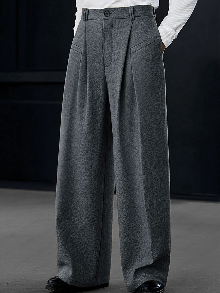 Pantalón casual Pleated Wide-Leg