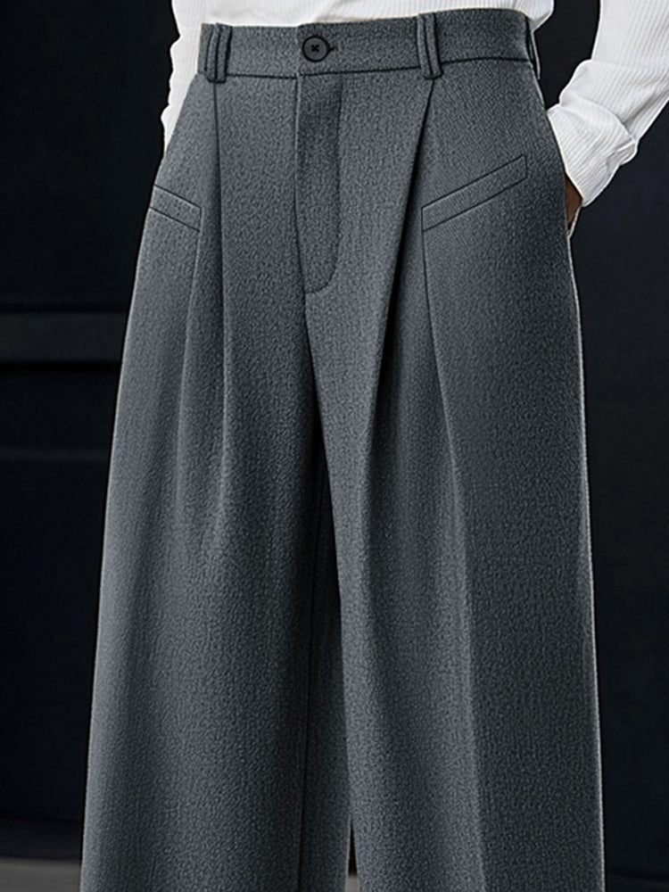 Pantalón casual Pleated Wide-Leg