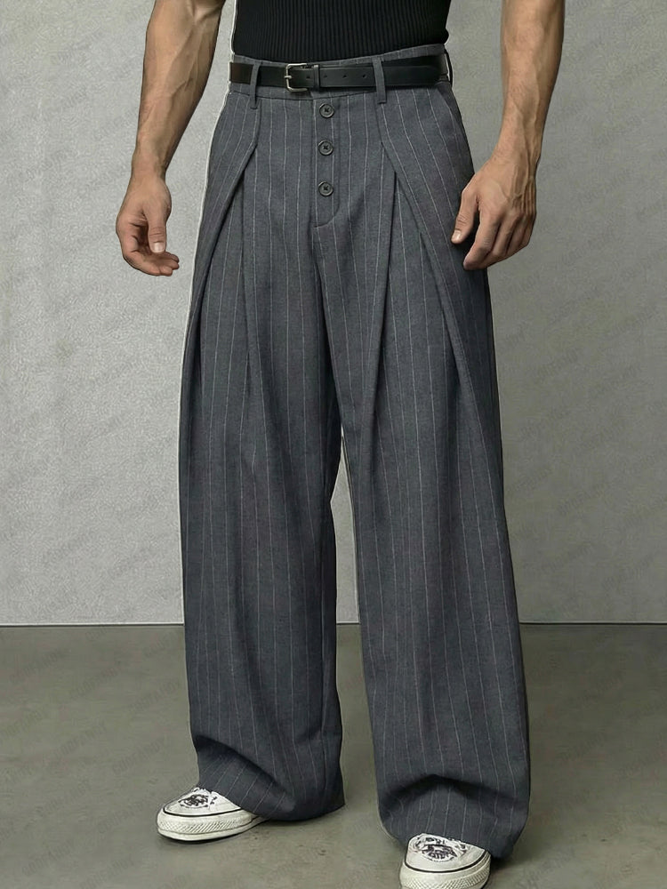 Pantalón Essentail rayas Wide-Leg