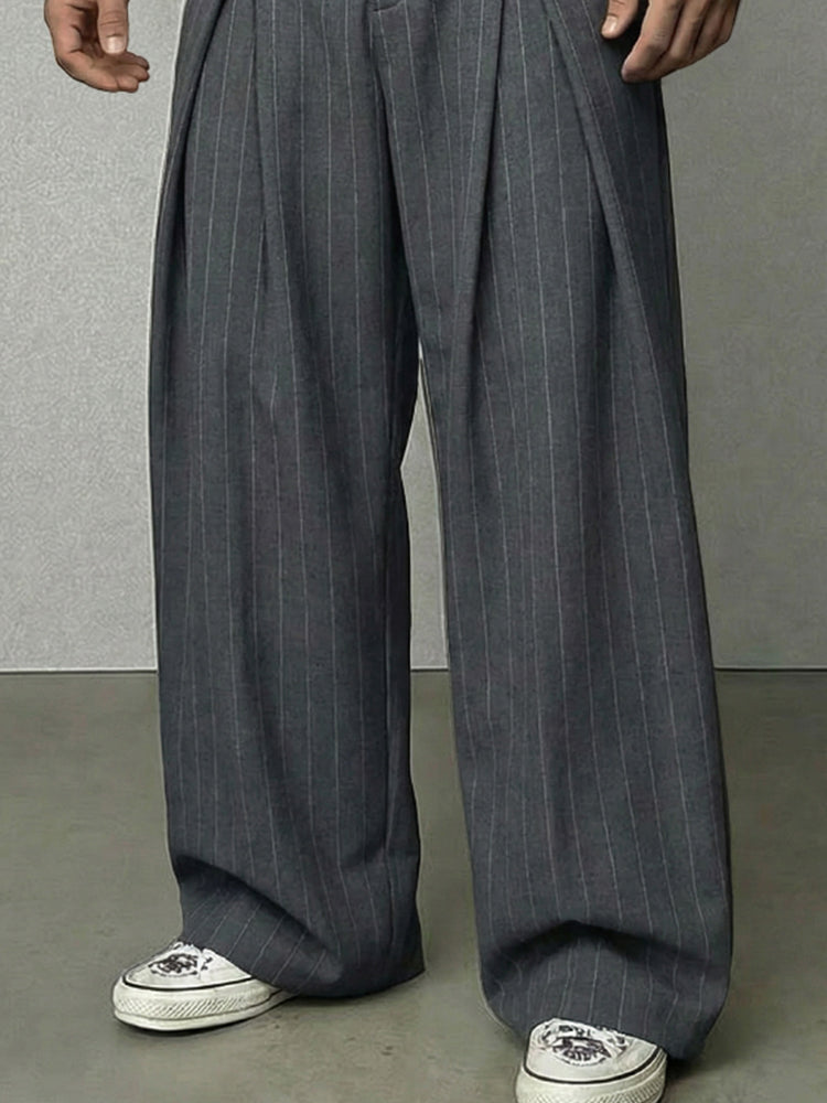 Pantalón Essentail rayas Wide-Leg