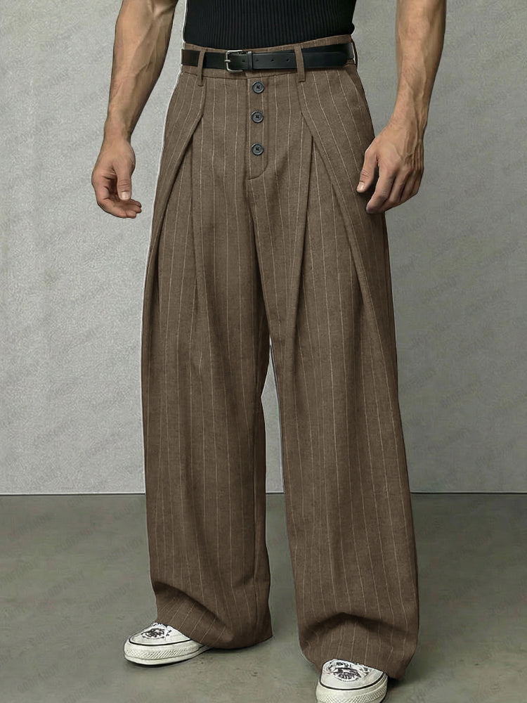 Pantalón Essentail rayas Wide-Leg