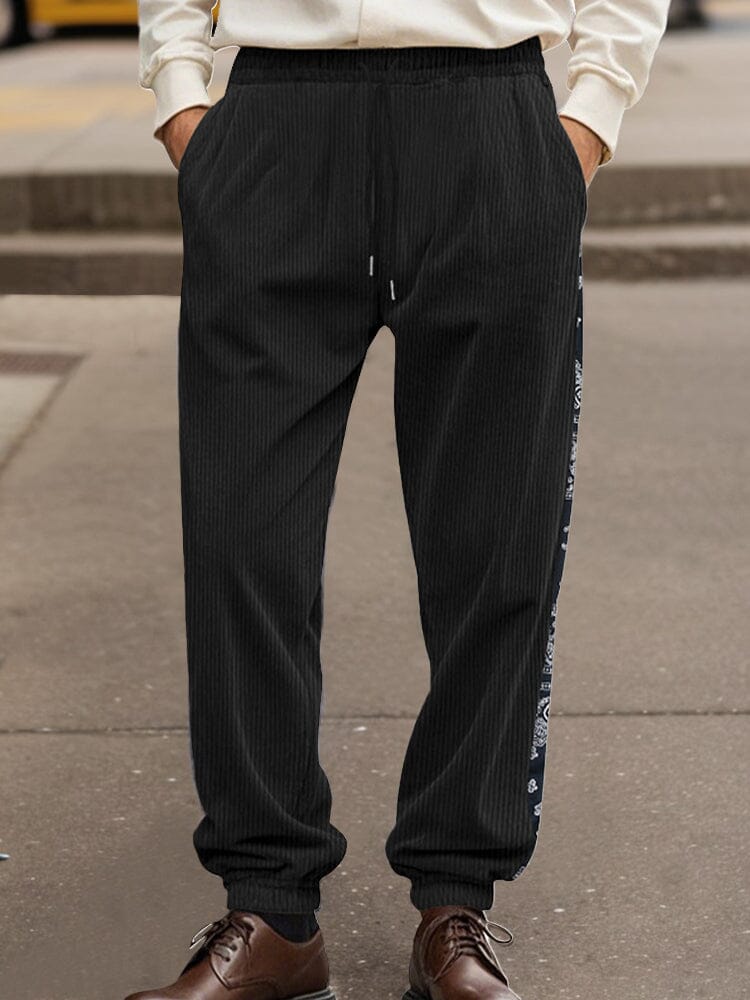 Pantalón elegante Paisley Side Corduroy Jogger