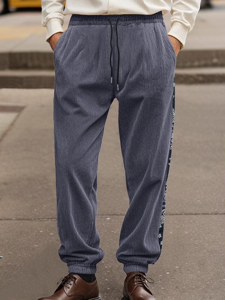 Pantalón elegante Paisley Side Corduroy Jogger