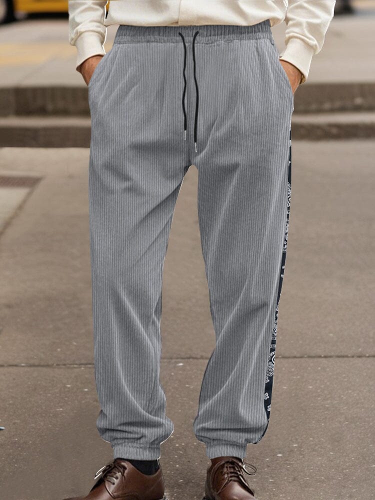 Pantalón elegante Paisley Side Corduroy Jogger