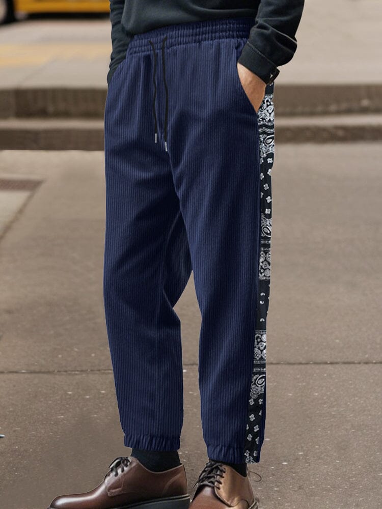 Pantalón elegante Paisley Side Corduroy Jogger