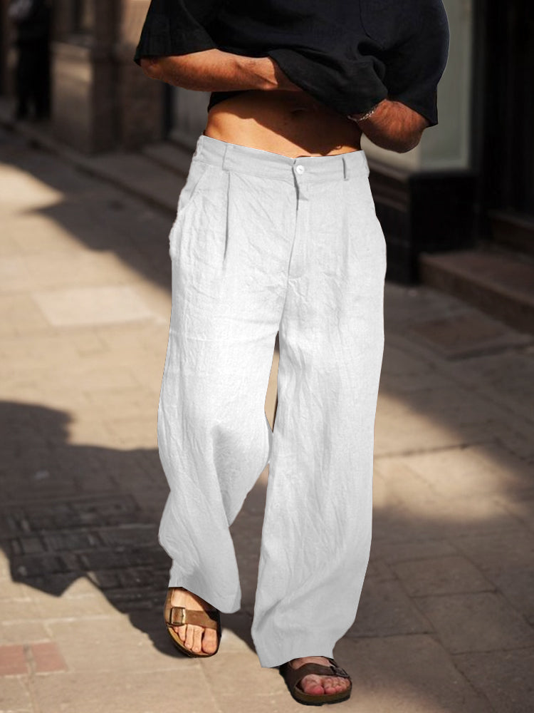 Pantalón Comfort Fit de algodón Straight