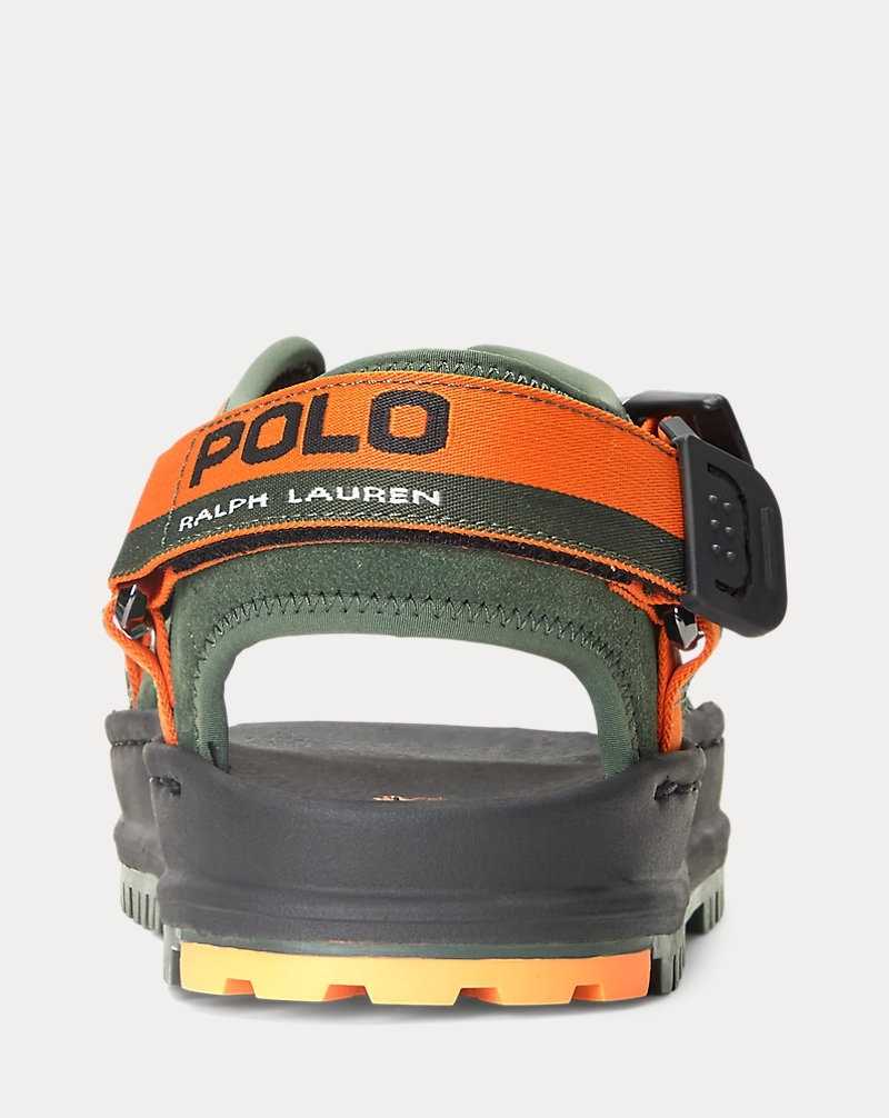 Sandalias Ralph Lauren Adventure Suede Hombre Green/Orange | EJHFRQG-54 - vista 3