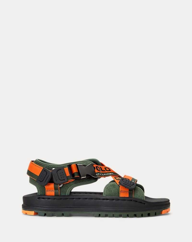Sandalias Ralph Lauren Adventure Suede Hombre Green/Orange | EJHFRQG-54 - vista 1