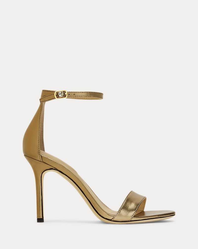 Sandalias Ralph Lauren Allie Metallic Nappa Leather Mujer Soft Bronze | IPXMNBL-05 - vista 1