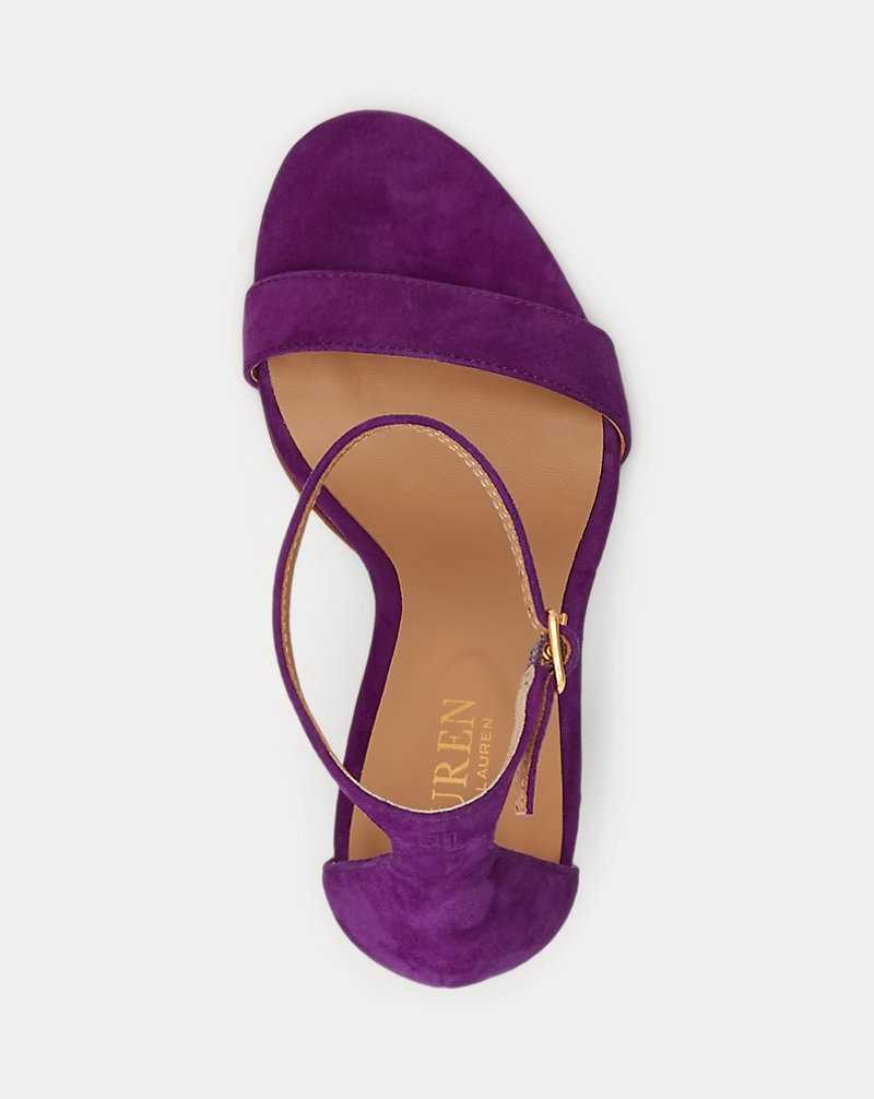 Sandalias Ralph Lauren Allie Suede Mujer Morados | EBLCRAP-54 - vista 4