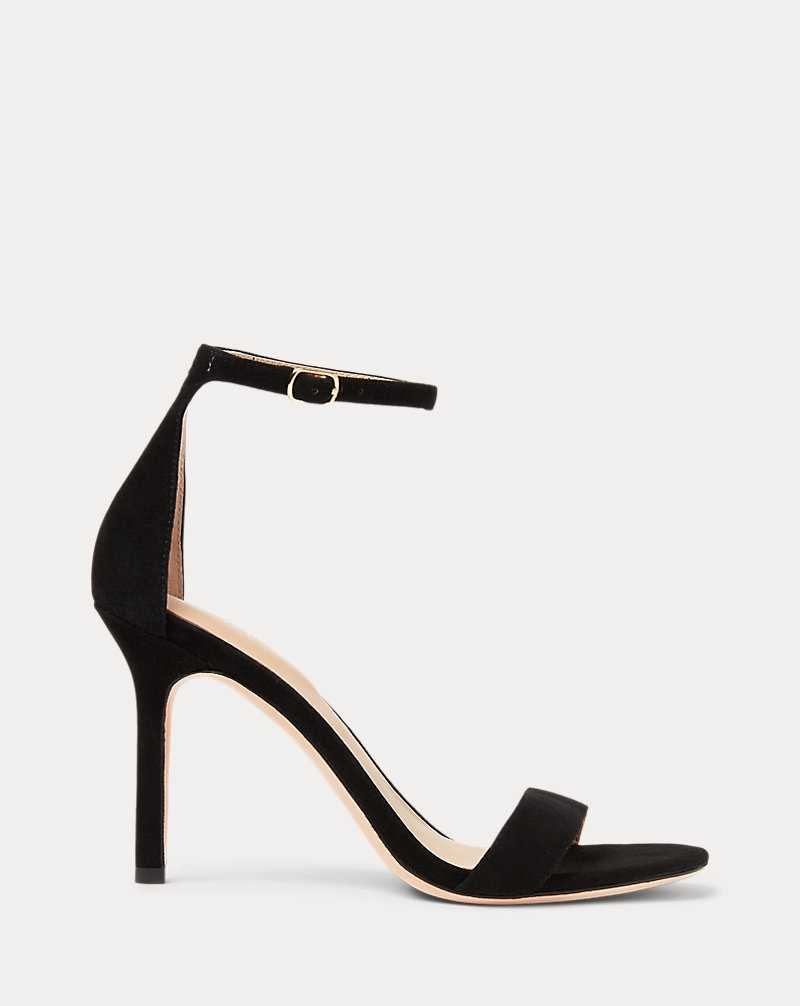 Sandalias Ralph Lauren Allie Suede Mujer Negros | PIEWQNH-58 - vista 1