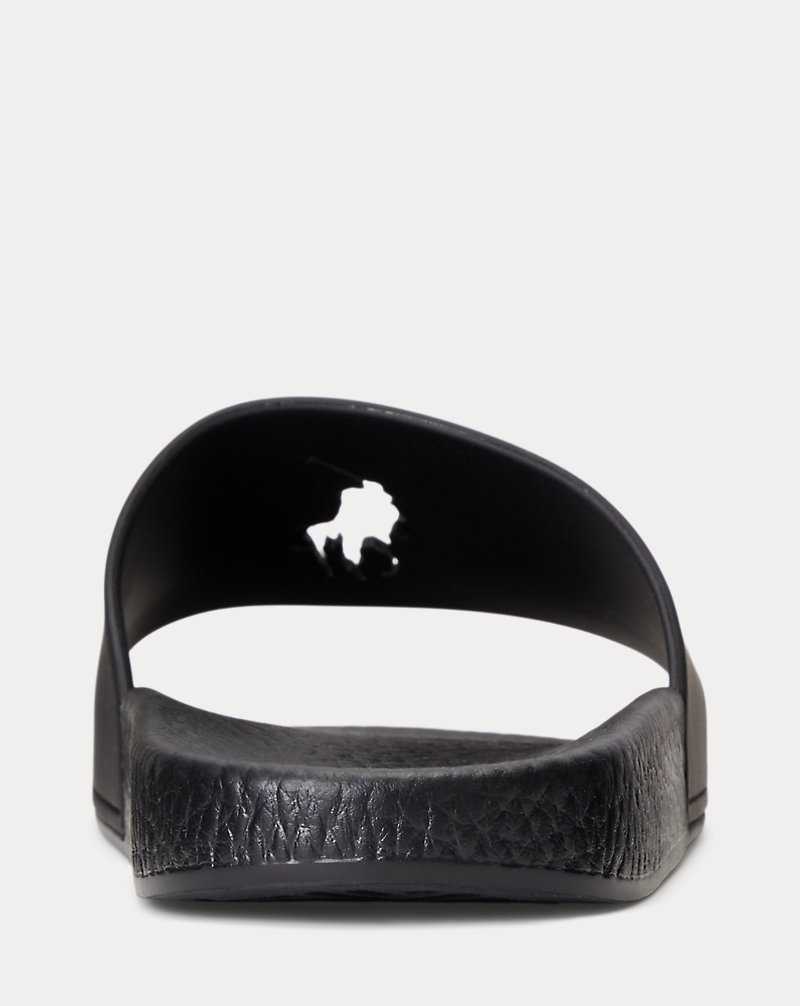 Sandalias Ralph Lauren Big Pony Mujer Negros | PZBTYEW-84 - vista 3