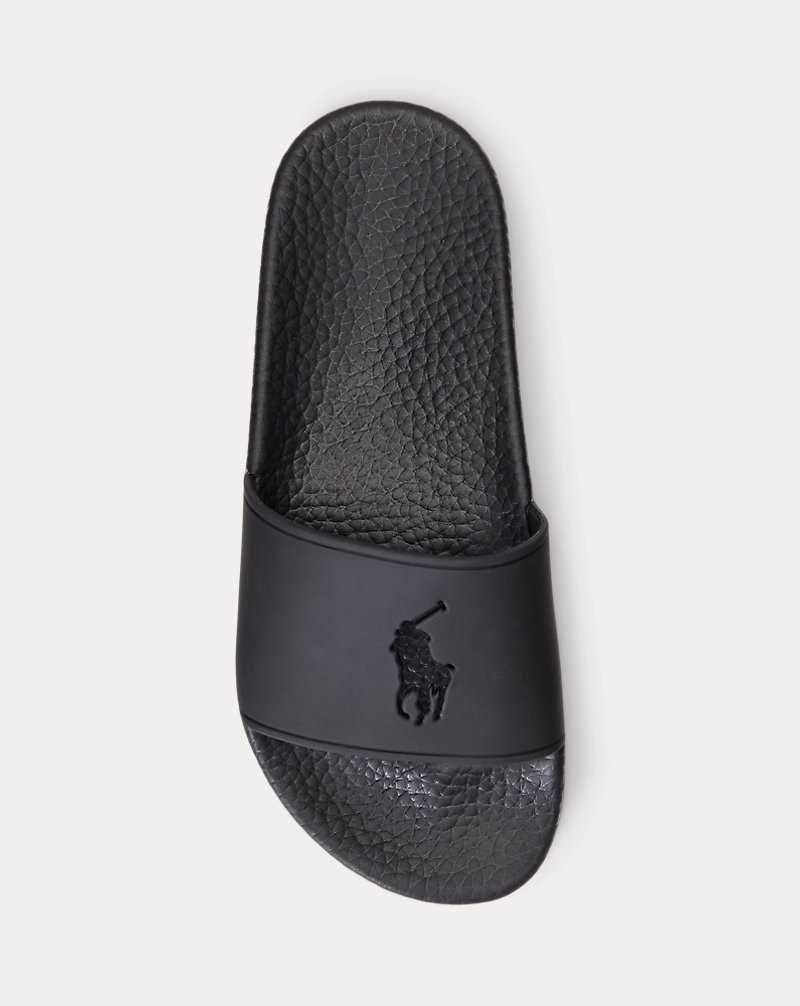 Sandalias Ralph Lauren Big Pony Mujer Negros | PZBTYEW-84 - vista 4