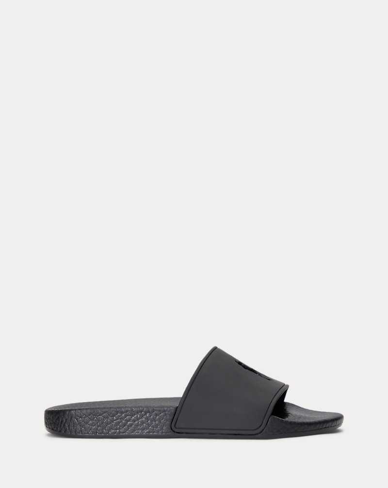 Sandalias Ralph Lauren Big Pony Mujer Negros | PZBTYEW-84 - vista 1