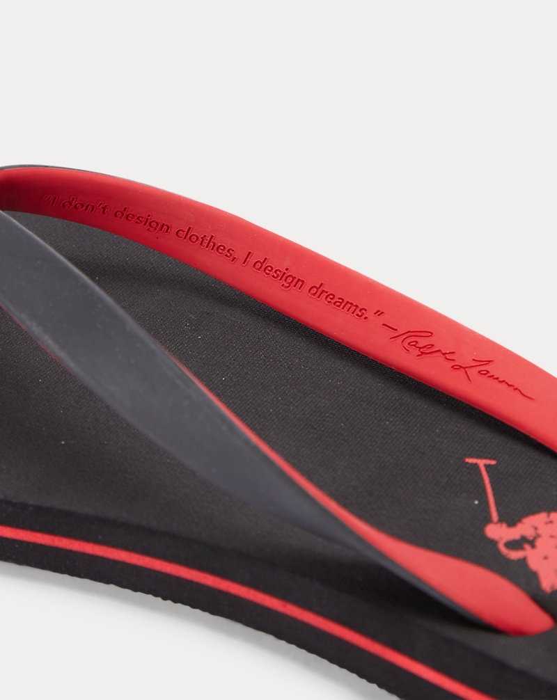 Sandalias Ralph Lauren Bolt Pony Flip-Flop Mujer Rojos | OGQJNVR-54 - vista 2