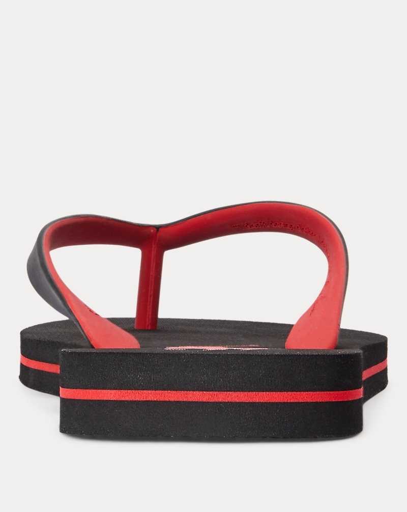 Sandalias Ralph Lauren Bolt Pony Flip-Flop Mujer Rojos | OGQJNVR-54 - vista 3