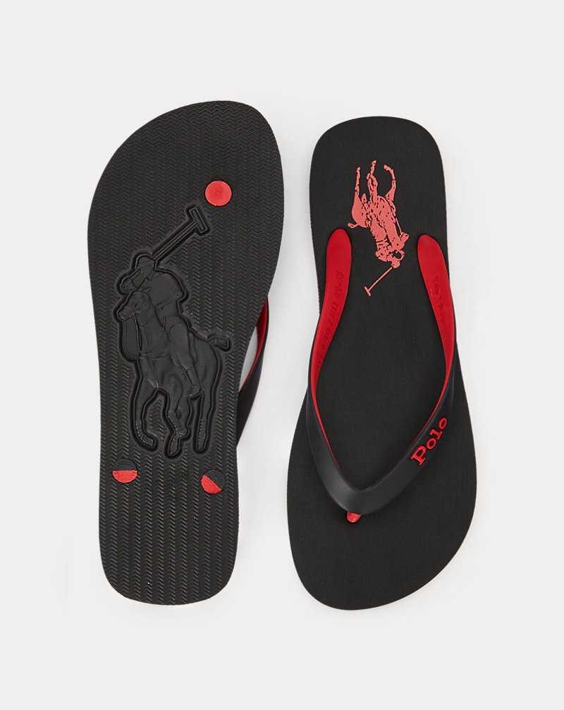 Sandalias Ralph Lauren Bolt Pony Flip-Flop Mujer Rojos | OGQJNVR-54 - vista 4