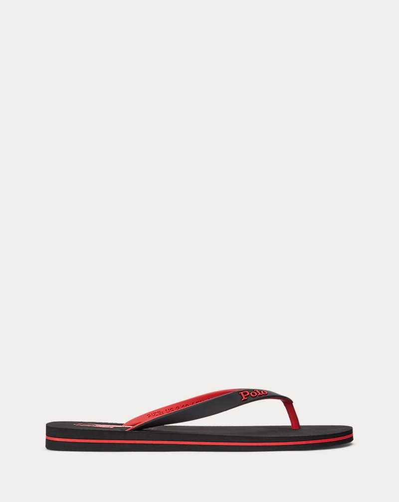 Sandalias Ralph Lauren Bolt Pony Flip-Flop Mujer Rojos | OGQJNVR-54 - vista 1