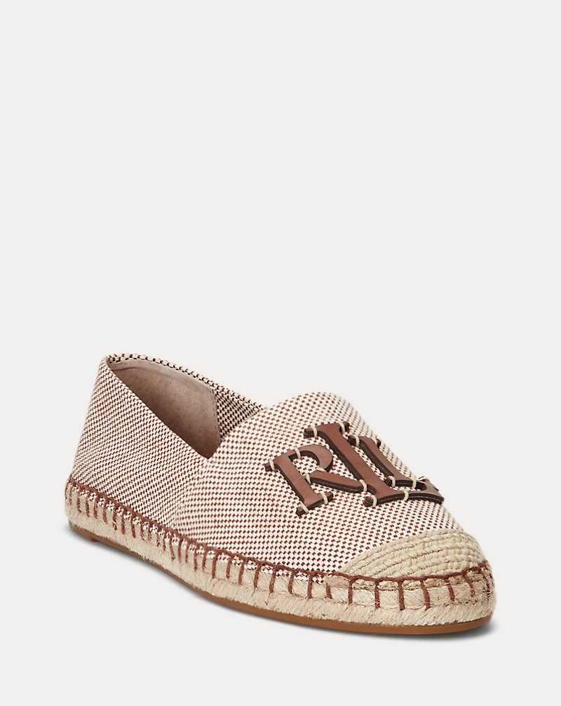 Sandalias Ralph Lauren Cameryn III Canvas Leather Mujer Ntrl/Deep Sddl Tn/Deep Sd | QGJCPEM-05 - vista 2