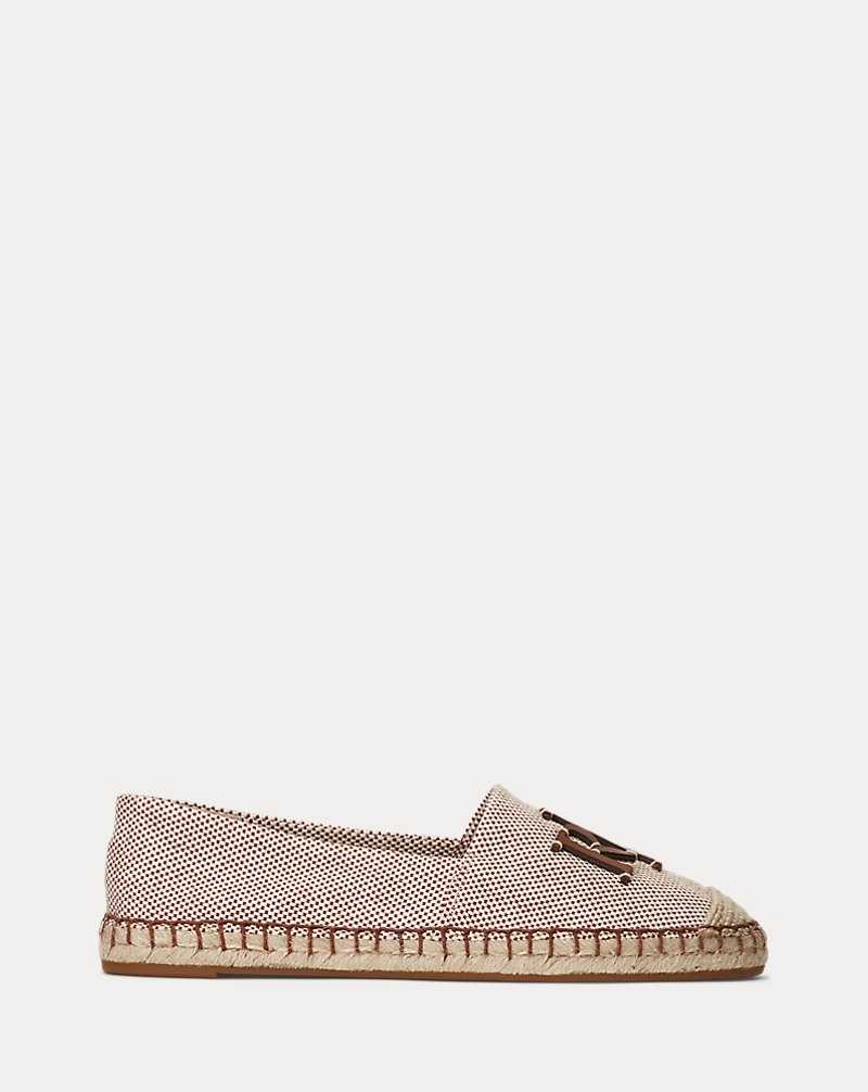 Sandalias Ralph Lauren Cameryn III Canvas Leather Mujer Ntrl/Deep Sddl Tn/Deep Sd | QGJCPEM-05 - vista 1