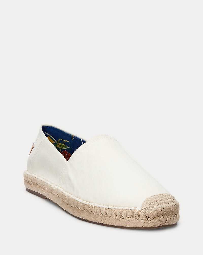 Sandalias Ralph Lauren Cevio Washed Canvas Mujer Creme | BESUITX-10 - vista 2