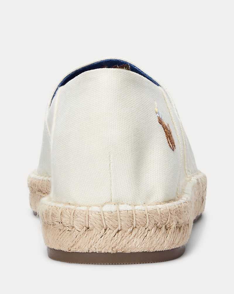 Sandalias Ralph Lauren Cevio Washed Canvas Mujer Creme | BESUITX-10 - vista 3