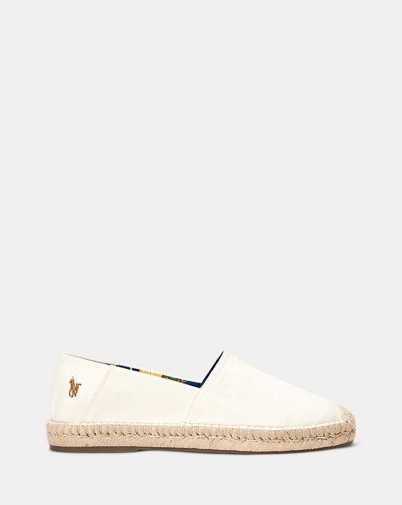 Sandalias Ralph Lauren Cevio Washed Canvas Mujer Creme | BESUITX-10 - vista 1