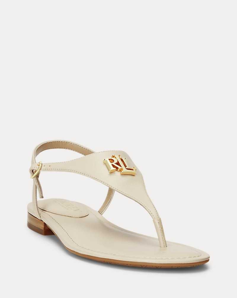 Sandalias Ralph Lauren Ellington Nappa Leather Mujer Explorer Sand | PTWXQNE-35 - vista 2