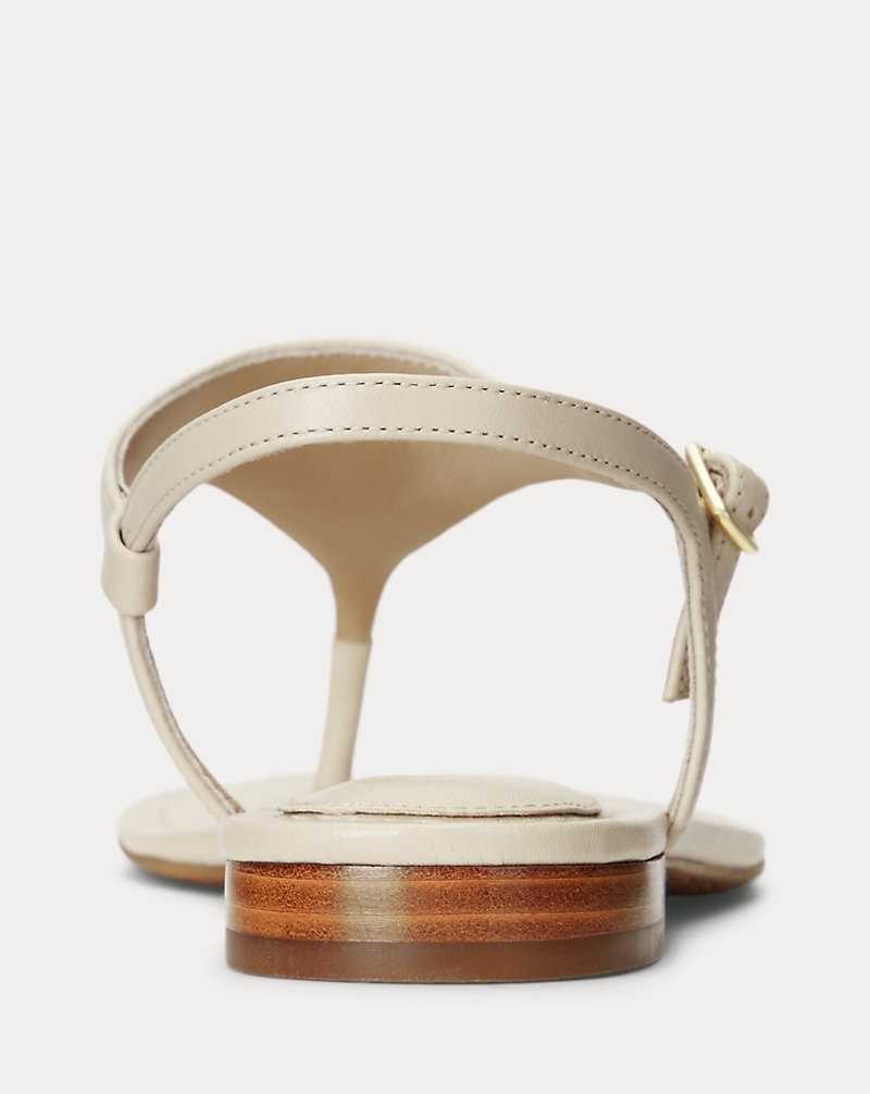 Sandalias Ralph Lauren Ellington Nappa Leather Mujer Explorer Sand | PTWXQNE-35 - vista 3
