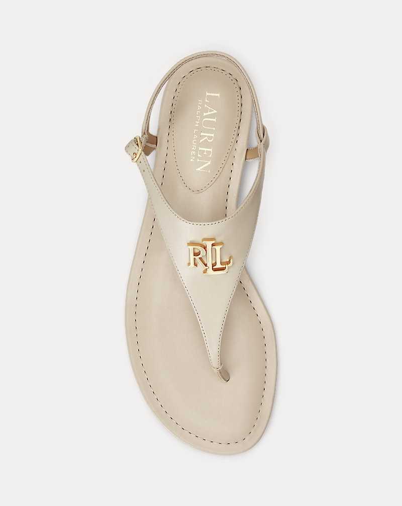 Sandalias Ralph Lauren Ellington Nappa Leather Mujer Explorer Sand | PTWXQNE-35 - vista 4