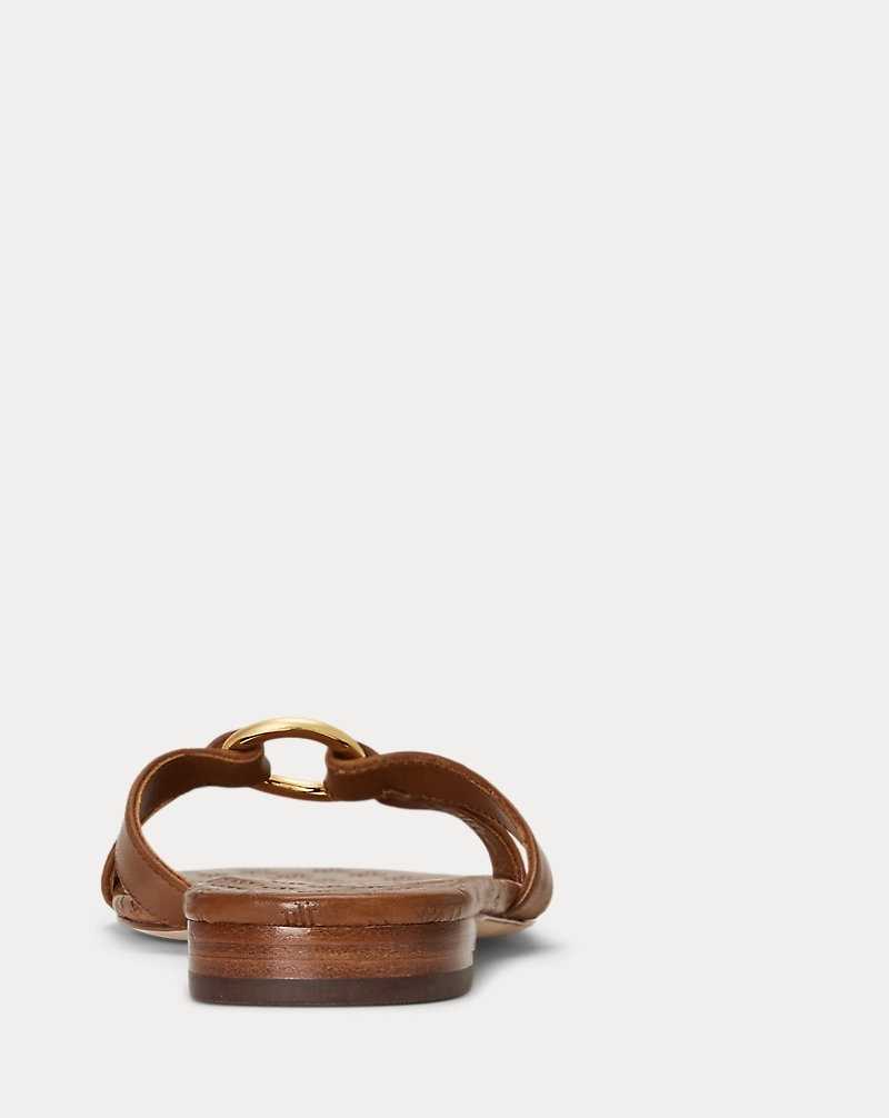 Sandalias Ralph Lauren Emmy Burnished Leather Mujer Azules | VONYZRG-12 - vista 3